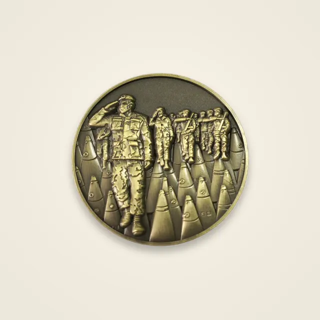 Soldier Salute Bronze Coin