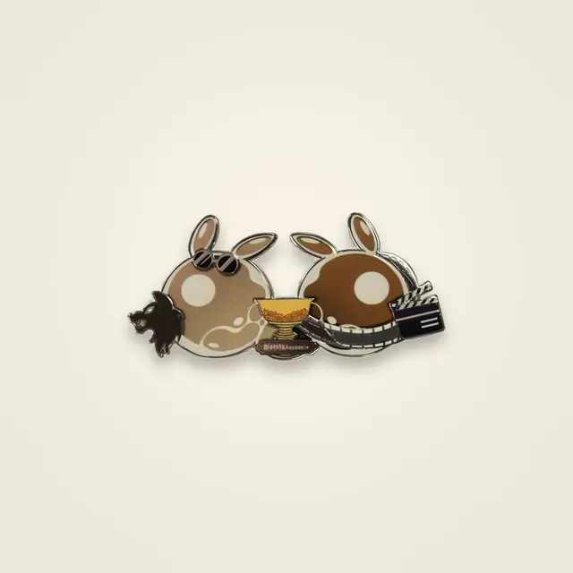 Rabbit Duo Dangling-Charm Pin