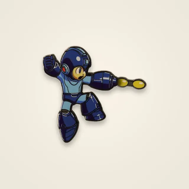 Blue Robot Hero Pin