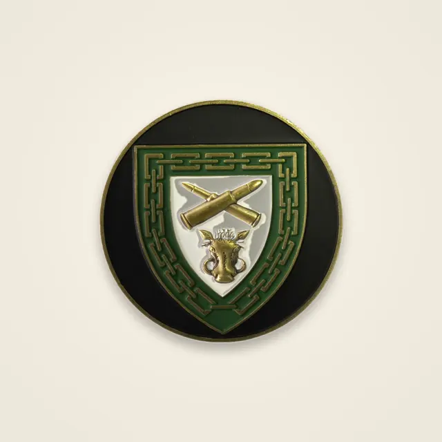 Bull & Crossed Bullets Shield Coin