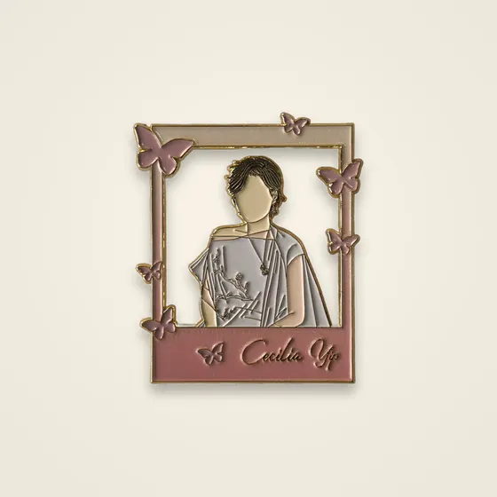 Butterfly Frame Portrait Pin