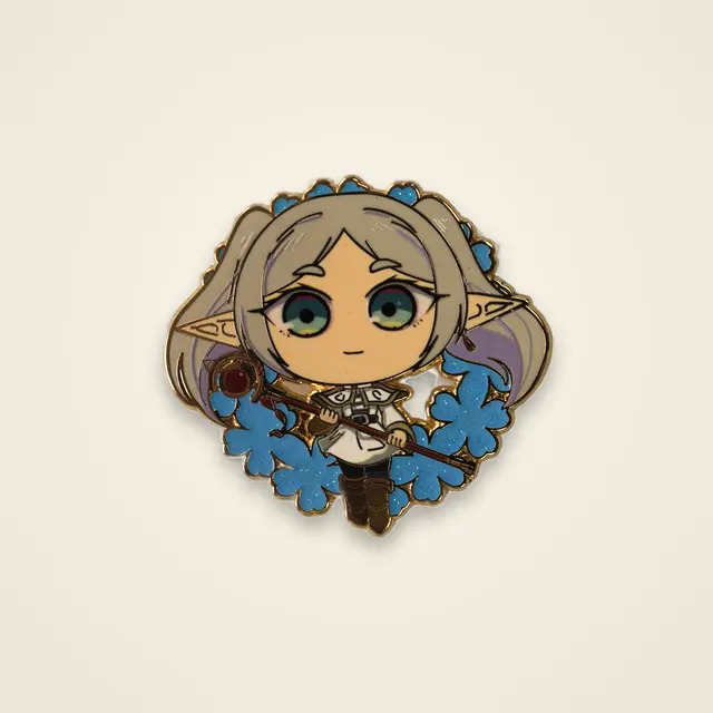 Elf Mage Flower-Wreath Pin