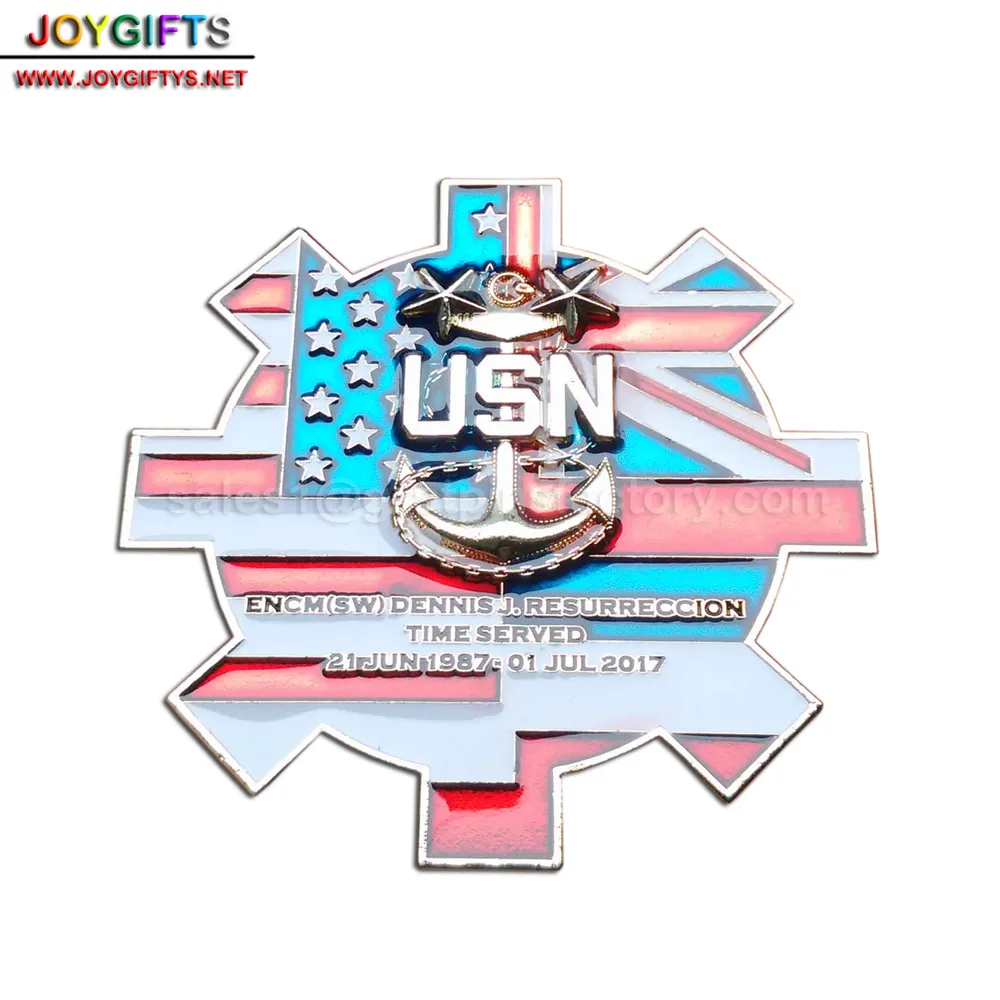 Navy Anchor Bottle Opener Coin