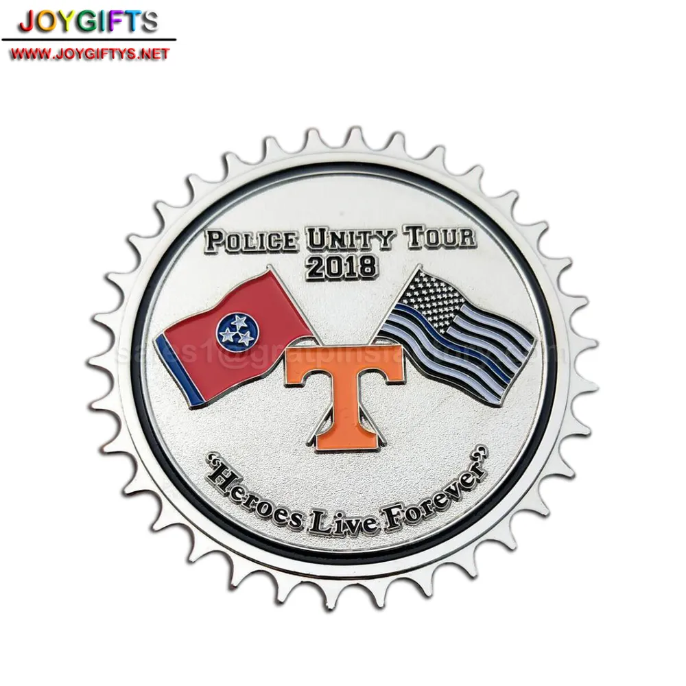 Police Unity Tour Challenge Coin — view 2
