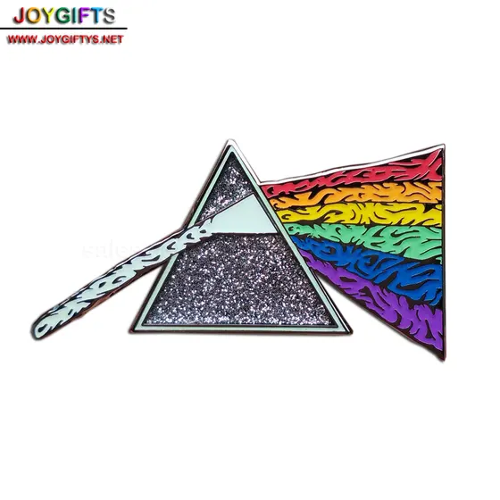 Rainbow Glitter Enamel Pin