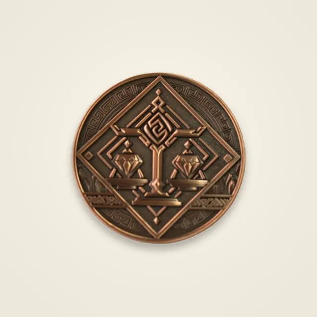 Scales of Justice Bronze Coin