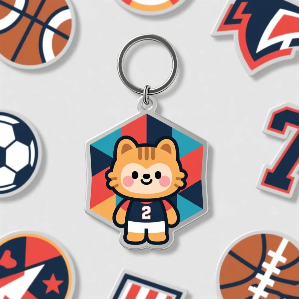 Sports Team Metal Keyring