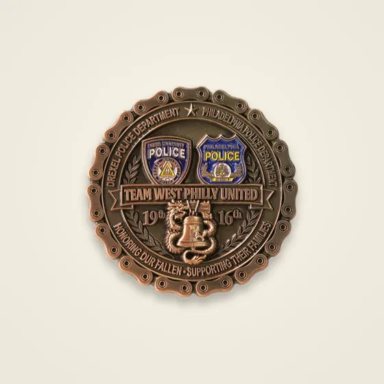 Bike-Chain Border Team Coin