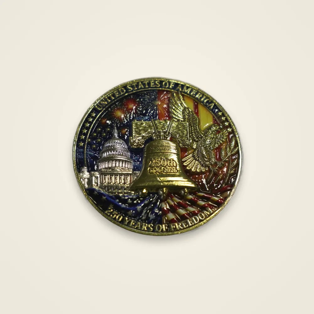 USA 250th Liberty Bell Scene Coin