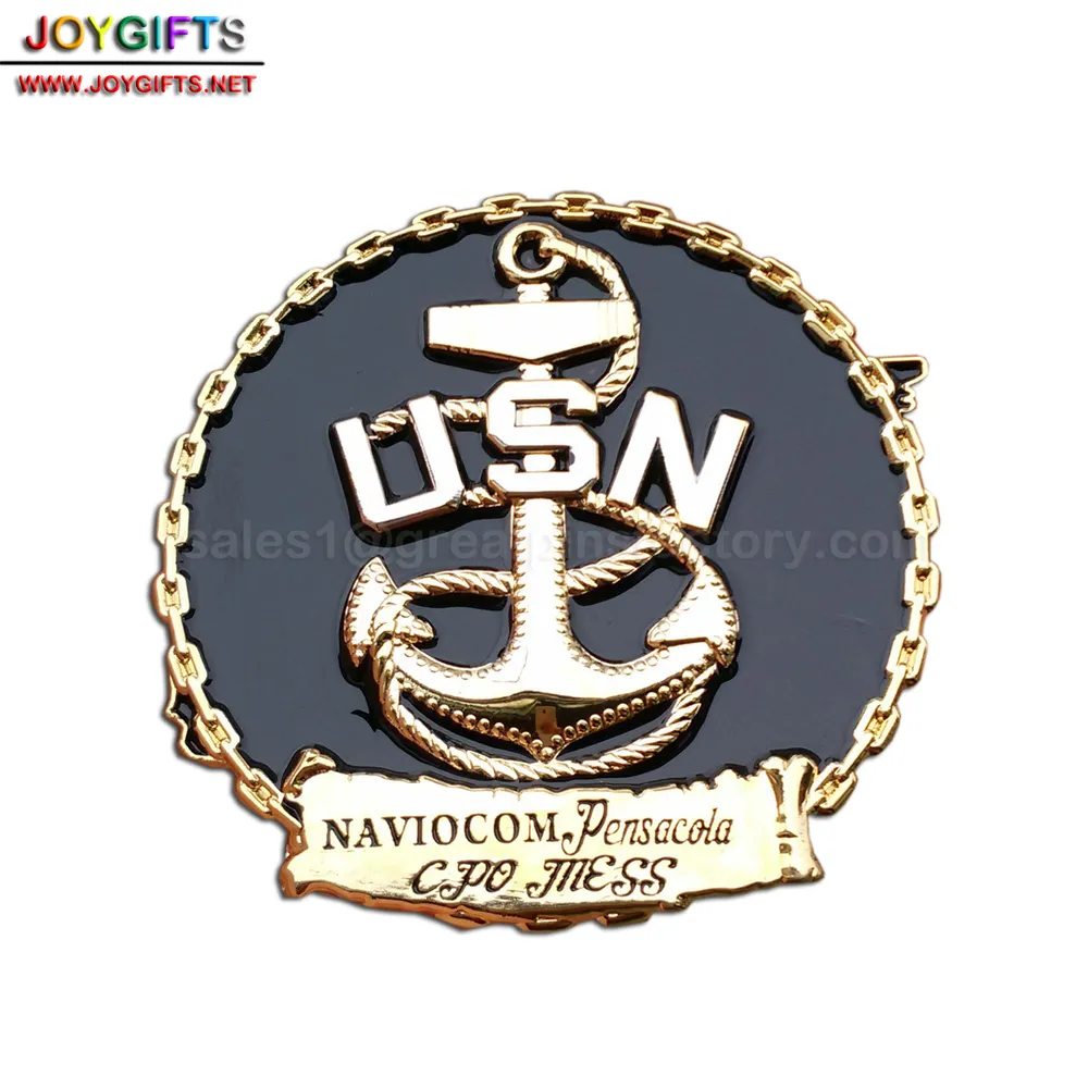 USN Anchor Challenge Coin — view 2