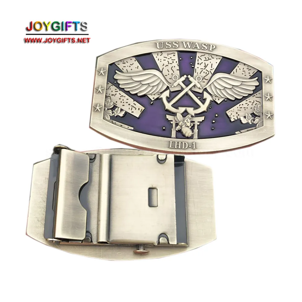 USS LHD-1 Web Belt Buckle — view 6