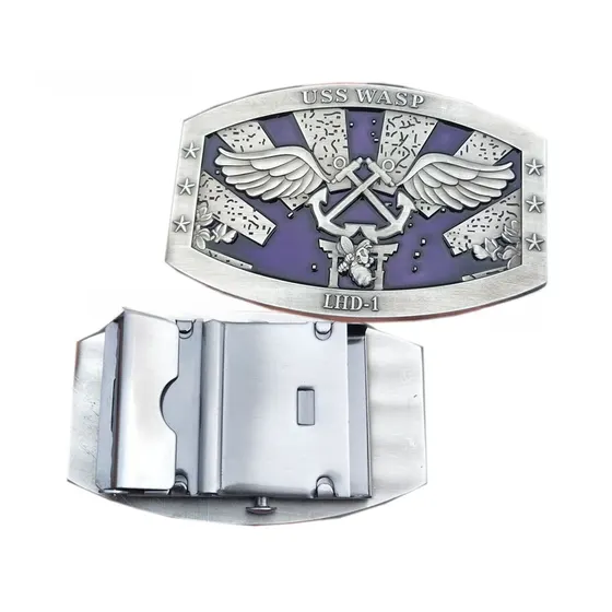 USS LHD-1 Web Belt Buckle