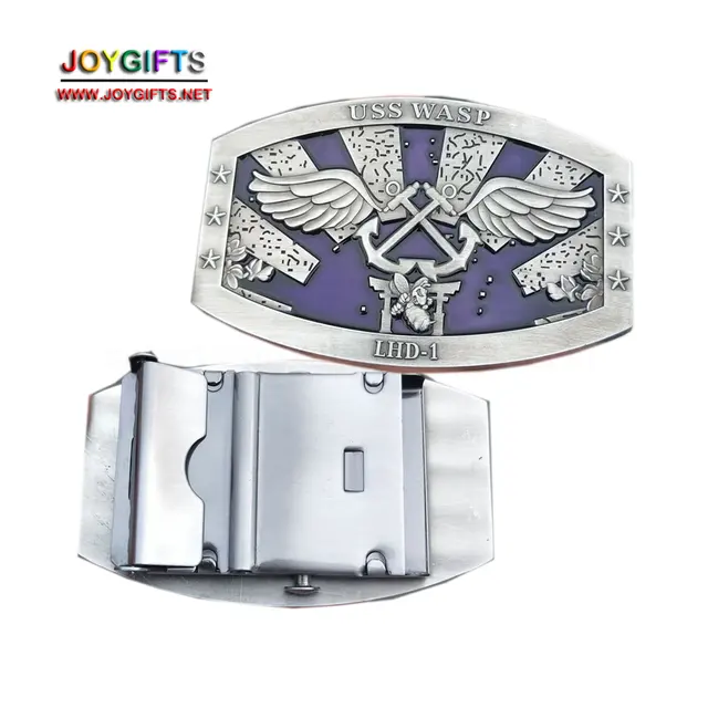 USS LHD-1 Web Belt Buckle